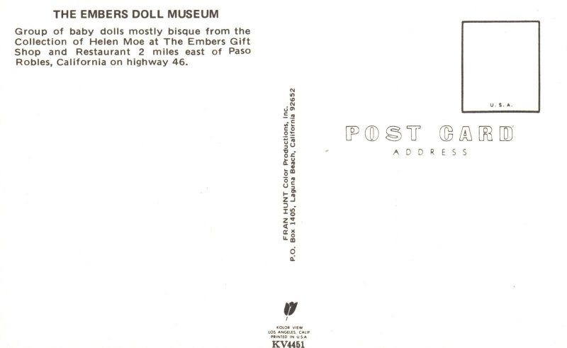 ​Vintage Postcard The Embers Doll Museum Group Of Baby Dolls Bisque Collections