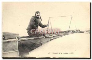 Old Postcard Jet Aviation Portrait of M Bleriot