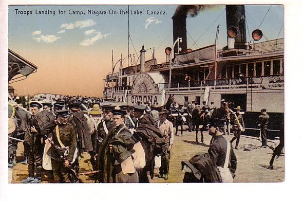 Troops Landing for Camp, Niagara-On-The-Lake, Ontario, Ship Corona, Connolly ...