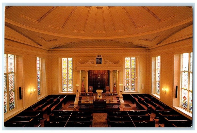 c1950 Synagogue Of KK Beth Elohim Interior Charleston South Carolina SC Postcard