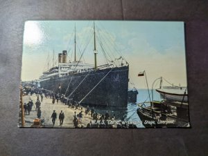 Mint England Ship Postcard RMS Celtic at Landing Stage Liverpool