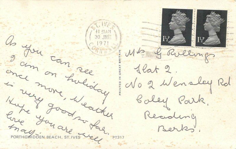 UK England Devon St. Ives Porthgwidden beach 1971