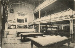 CPA PARIS (16e) Vue Intérieure de Etablissement Salle des Billiards (561431)