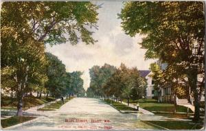 View of Bluff Street, Beloit WI c1910s Vintage Postcard Q15