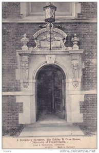 PENNSYLVANIA, 1900-1910's; A Dormitory Entrance, The Eckley B. Coxe House, Un...