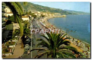 Old Postcard Menton Walk and Beach