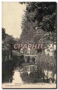 Montivilliers Postcard Rustic Bridge Lezarde