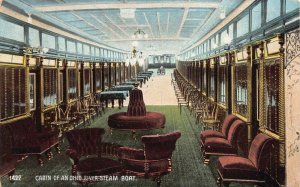 LPS16 OHIO RIVER Ohio Steam Boat Cabin Postcard