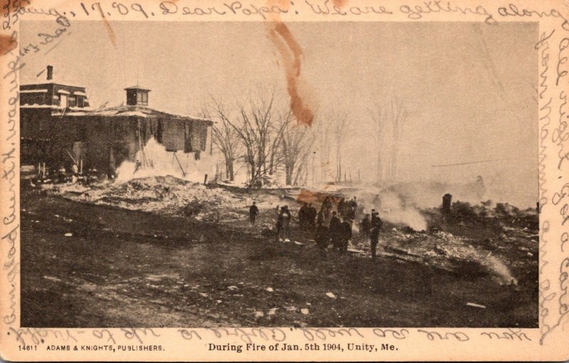Maine Unity During Fire Of 5 January 1904