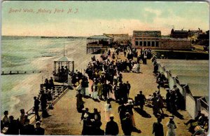 Postcard BEACH SCENE Asbury Park New Jersey NJ AL2672