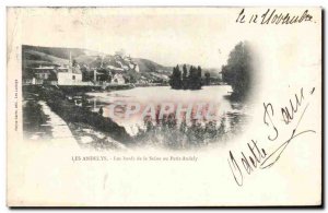 Old Postcard Les Andelys LEs banks of the Seine at Petit Andely