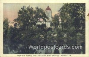 Legislative Building, Assiniboine River Winnipeg, Manitoba Canada 1940 