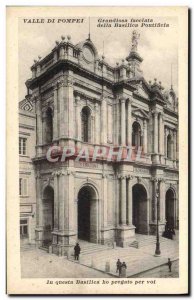 Old Postcard Valle Di Pompei Grandiosa Facciata Della Bailicia Pontificia