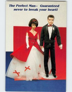 Postcard The Perfect Man-- Guaranteed never to break your heart!, Barbie