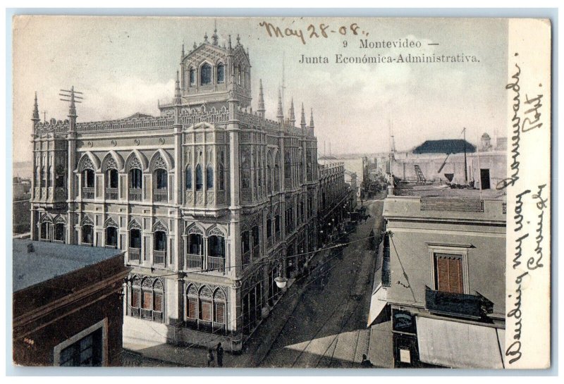 1908 Junta Economica-Administrativa Montevideo Uruguay Posted Antique Postcard