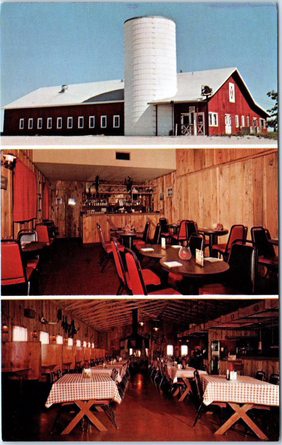 GREENFIELD, MO Missouri The RED BARN Restaurant c1960s Roadside Postcard United States