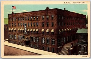 Zanesville Ohio OH, 1952 Y.M.C.A. Cafeteria, Corner Building, Vintage Postcard