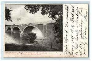 1907 Sixth Avenue Melan Arch Bridge Des Moines Iowa IA Posted Antique Postcard