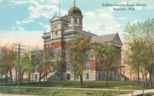Kearney  Nebraska Buffalo County Court House Litho Postcard Unused