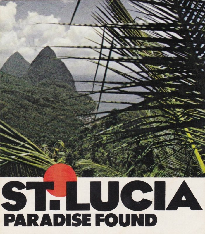 St Lucia Paradise Found Vintage Luggage Label lbl0770