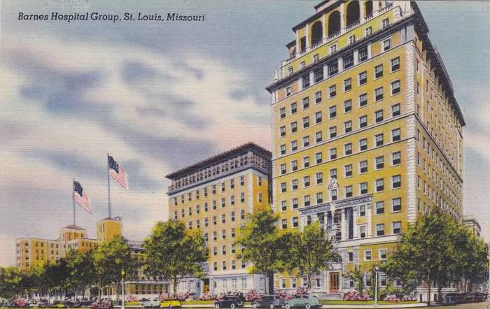 Barnes Hospital Group St Louis Missouri 1930 1940s Hippostcard