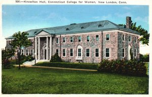 Vintage Postcard 1930s Knowlton Hall Connecticut College for Women New London CT