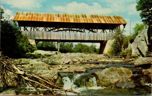 Covered Bridge Happy Corner Covered Bridge Pittsburg New Hampshire