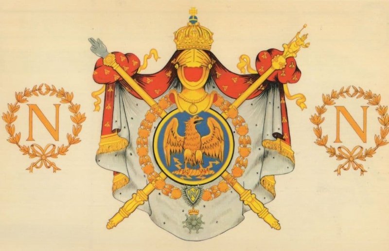 The Arms Of Napoleon I & III French Emperor Military Postcard