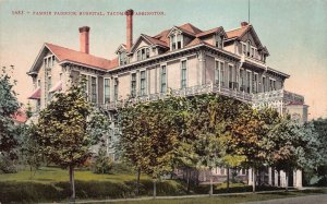 Fannie Paddock Hospital, Tacoma, Washington, Early Postcard, Unused