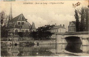 CPA Nemours L'Eglise et le Pont FRANCE (1301293)