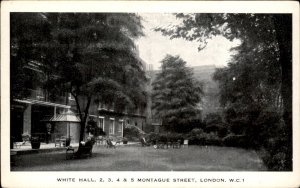 Bloomsbury London England Montague Street White Hall Vintage Postcard