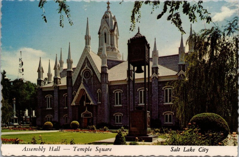 Assembly Hall Temple Square Salt Lake City Utah Postcard PC475
