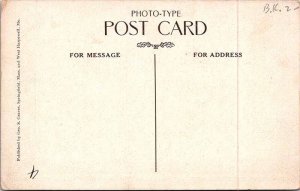 Postcard GARDEN SCENE Springfield Massachusetts MA AM6497