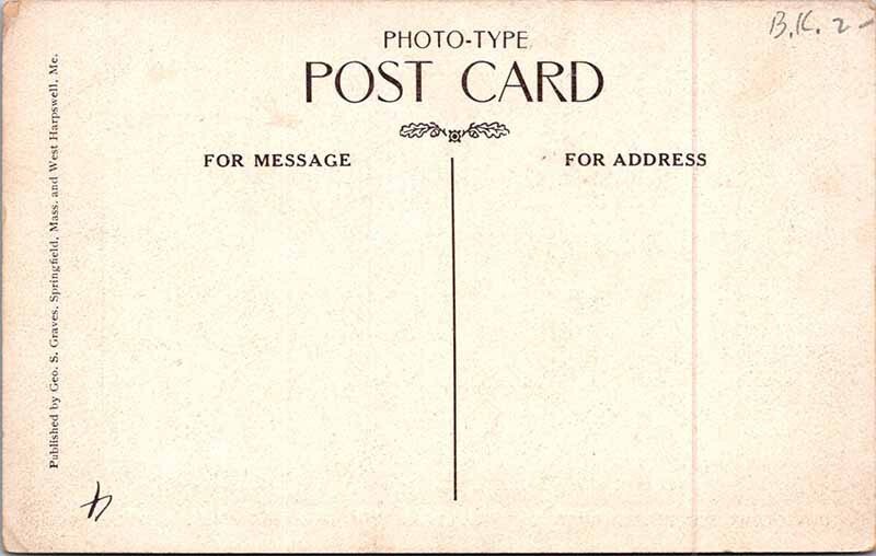 Postcard GARDEN SCENE Springfield Massachusetts MA AM6497