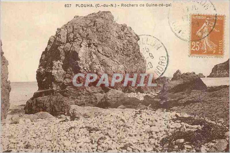 Old Postcard Plouha C N Guinea Rocks ze gal