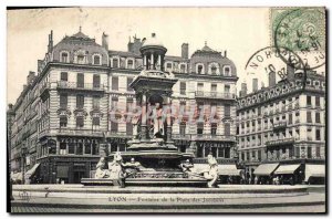 Old Postcard Lyon Fountain Place des Jacobins