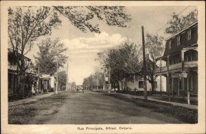 Alfred Ontario Rue Principale Street Scene Vintage Postcard