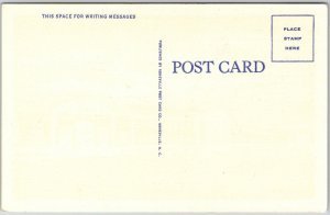 High School By Night Bristol Tennessee TN Campus Building Postcard