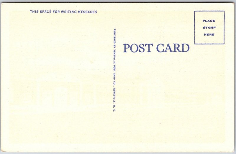 High School By Night Bristol Tennessee TN Campus Building Postcard