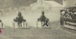 Iola KANSAS RPPC 1909 HARNESS RACING Horse Race TROTTERS Trotting COUNTY FAIR