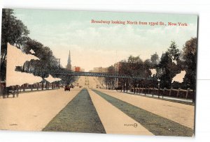 New York City NY Postcard 1907-1915 Broadway Looking North from 153rd Street