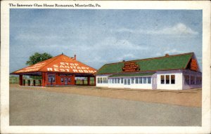 Morrisville PA Interstate Glass House Restaurant c1930-50s Vintage Postcard