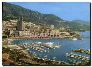 Modern Postcard Principality of Monaco The Port Pool and Monte Carlo