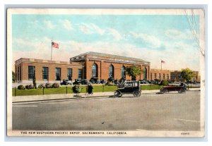 Vintage Real Photo RPPC The New Southern Pacific Depot CA. Original Postcard P37