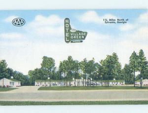 Linen MOTEL SCENE Sylvania - Near Statesboro Georgia GA AD9815