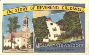 Story Of Reverend Caldwell in Springfield, New Jersey