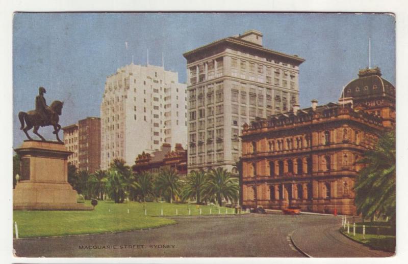 P96 JLs old postcard macquarie street sydney nsw