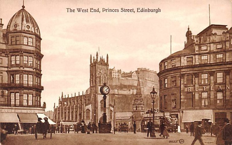 West End, Princes Street Edinburgh Scotland, UK Unused 