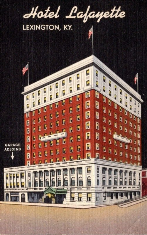 Kentucky Lexington Hotel Lafayette 1953 Curteich