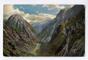 285480 NORWAY Landscape Mount by T.v.E. Vintage TUCK #221 postcard